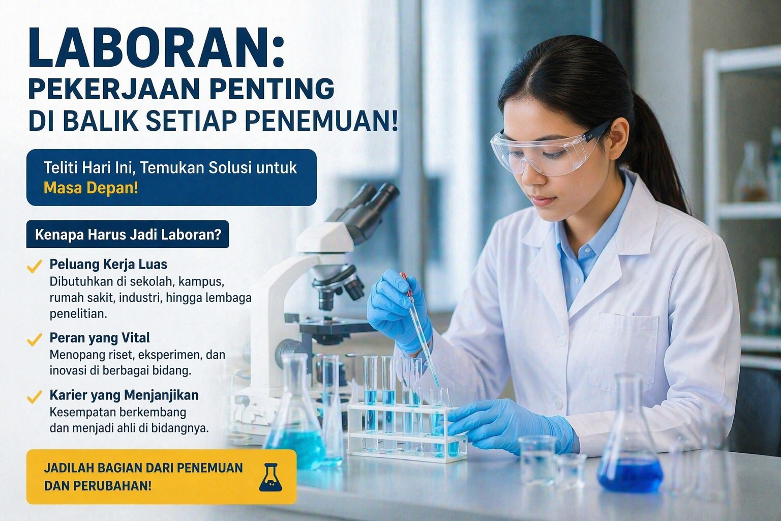 Lapangan Kerja Laboran Semakin Dibutuhkan di Era Sains dan Teknologi Modern