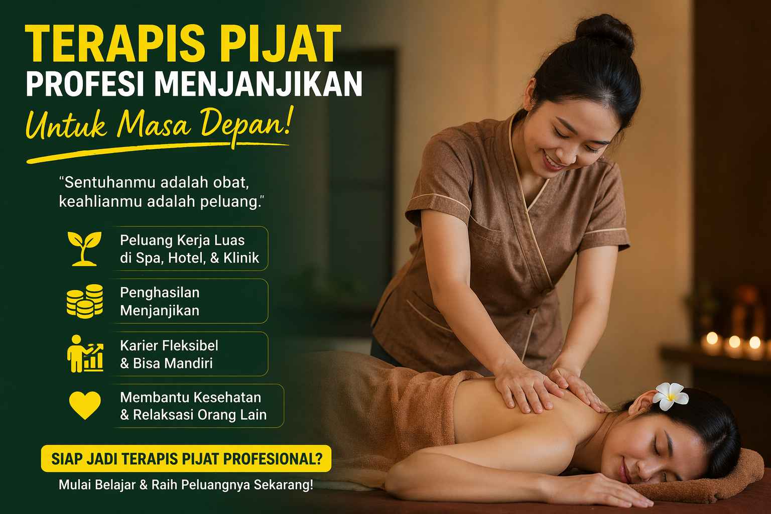 Lapangan Pekerjaan Terapis Pijat Semakin Dibutuhkan, Peluang Karier Menjanjikan di Era Modern