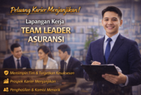 Lapangan Kerja Team Leader Asuransi Semakin Menjanjikan, Peluang Karier dan Penghasilan Tinggi di 2026