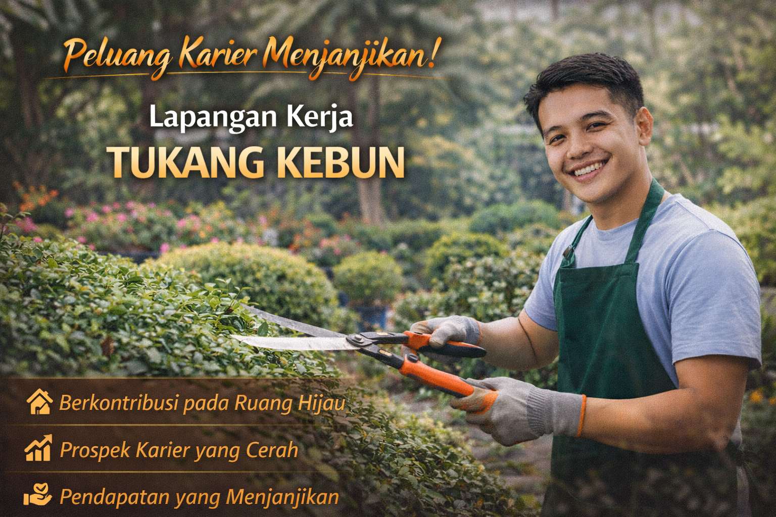 Lapangan Kerja Tukang Kebun Semakin Diminati di Tengah Tren Hunian Hijau