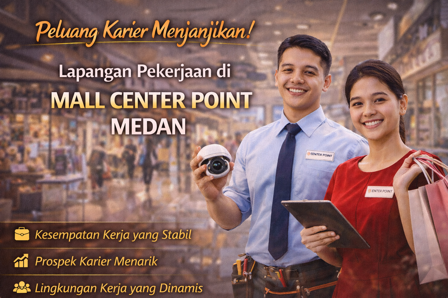 Lapangan Pekerjaan Karyawan di Mall Center Point Medan Semakin Diminati 2026