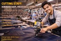 Lapangan Pekerjaan Cutting Staff di Pabrik Konveksi Pakaian Semakin Dibutuhkan di Industri Fashion