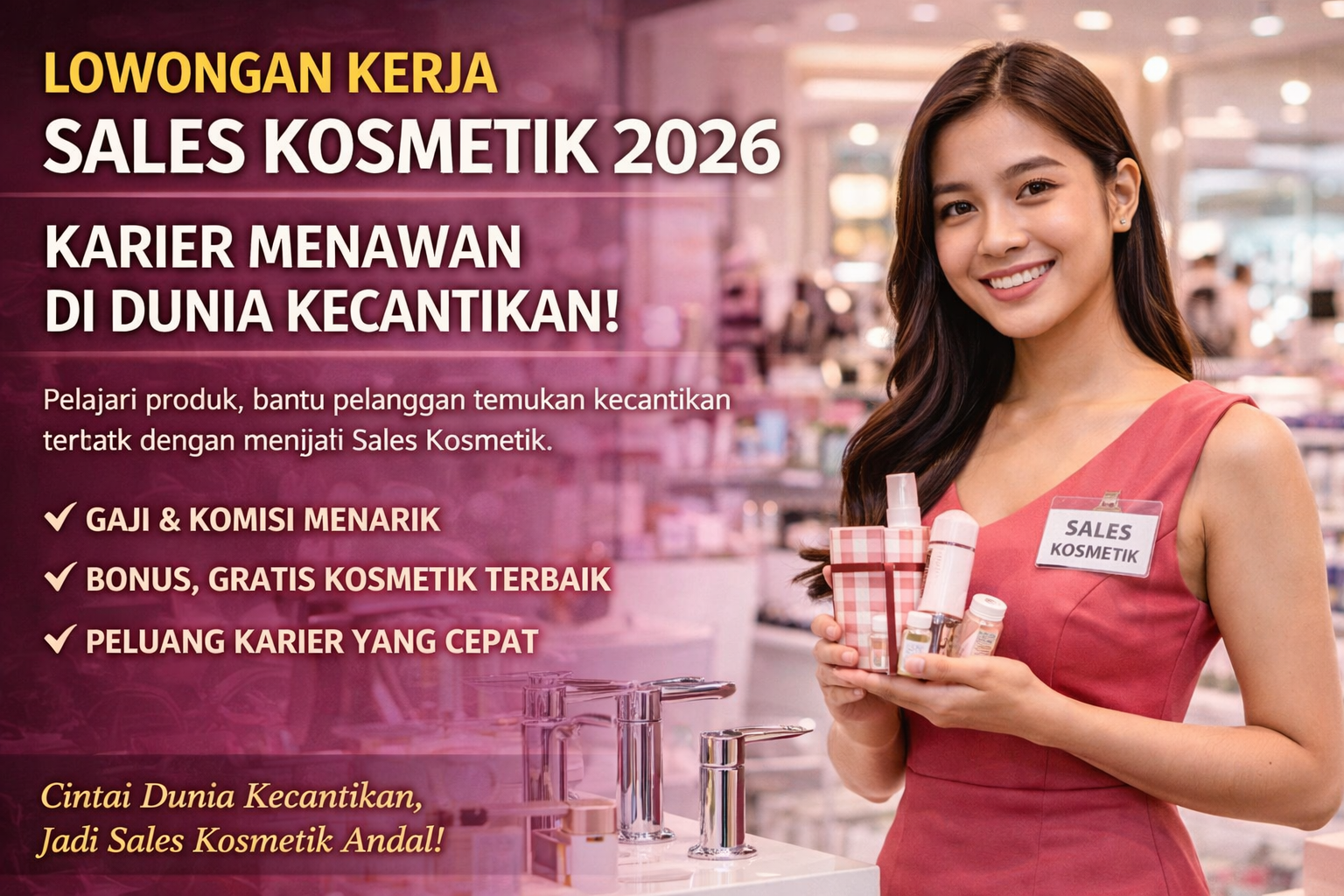 Lowongan Pekerjaan Sales Kosmetik 2026: Peluang Karier Menarik di Industri Kecantikan yang Terus Berkembang