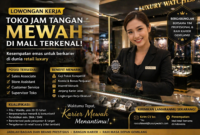 Lowongan Kerja Toko Jam Tangan Mewah di Mall 2026: Peluang Karier Eksklusif dengan Gaji Menarik
