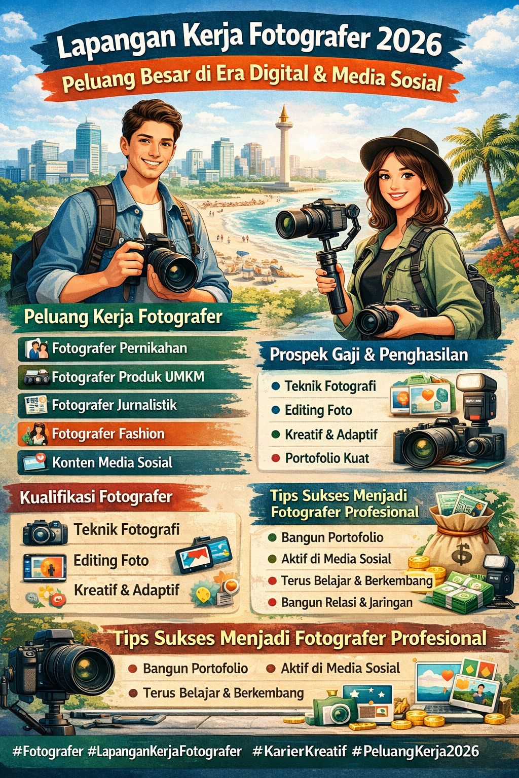 Lapangan Kerja Fotografer 2026: Peluang Besar di Era Digital dan Media Sosial
