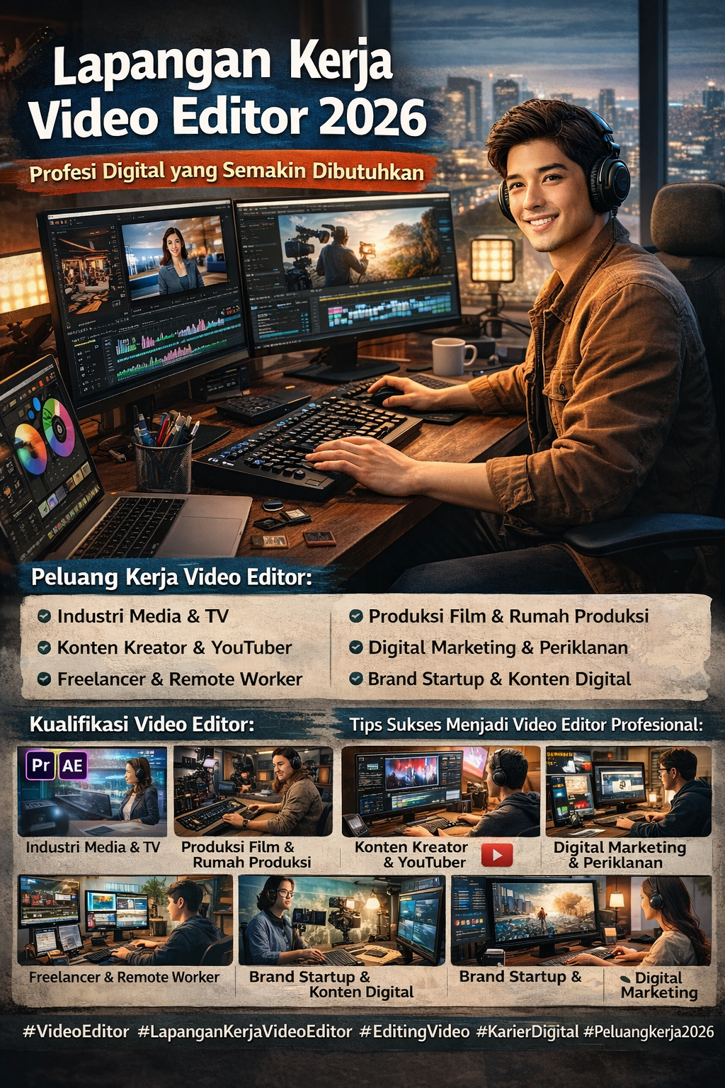 Lapangan Kerja Video Editor 2026: Profesi Digital yang Semakin Dibutuhkan