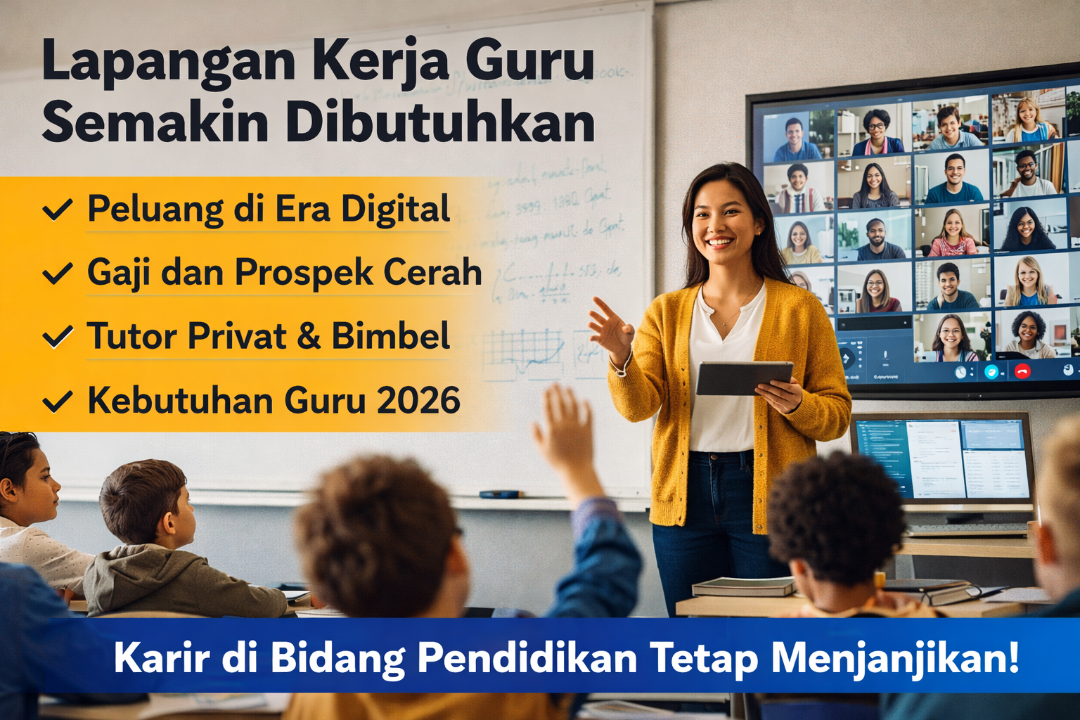 Lapangan Kerja Guru Semakin Dibutuhkan, Ini Peluang dan Tantangannya di Tahun 2026