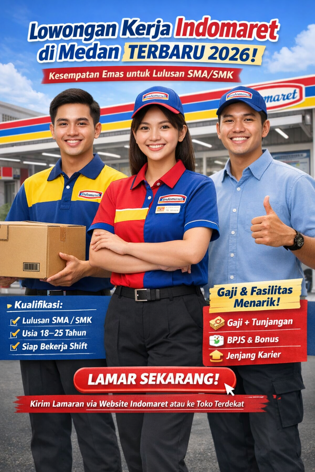 Lowongan Kerja Indomaret di Medan Terbaru 2026, Kesempatan Emas untuk Lulusan SMA/SMK