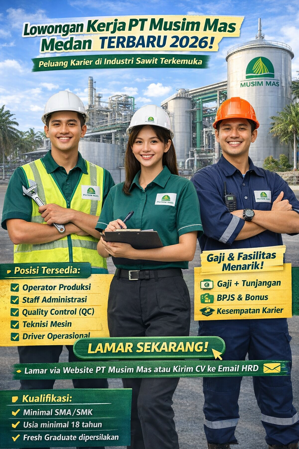 Lowongan Kerja PT Musim Mas Medan Terbaru 2026, Peluang Karier di Perusahaan Industri Sawit Terkemuka