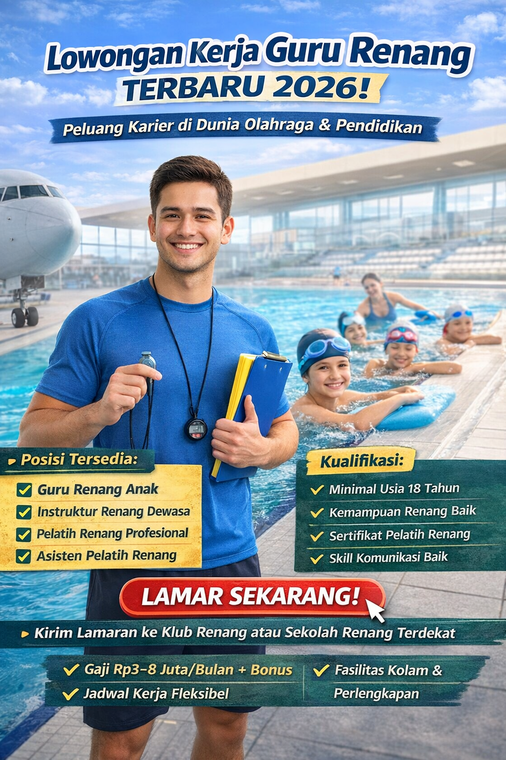Lowongan Kerja Guru Renang Terbaru 2026, Peluang Karier di Dunia Olahraga dan Pendidikan
