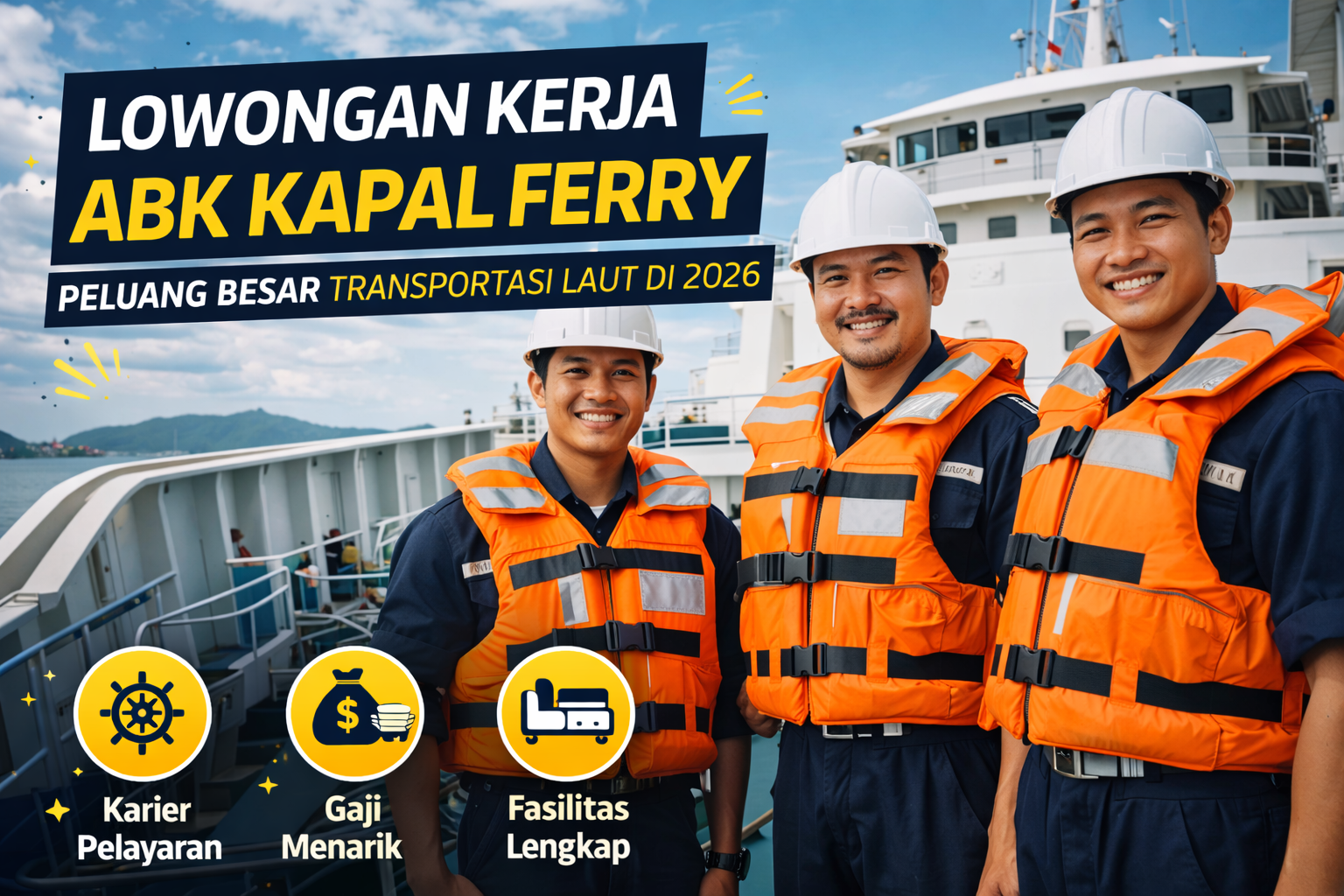 Lowongan Kerja ABK Kapal Ferry Dibuka Lebar di 2026, Peluang Besar di Industri Transportasi Laut